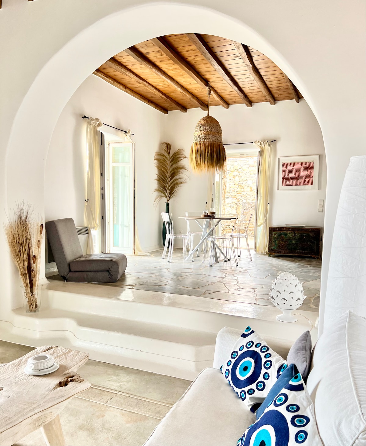 Villa Ruffi Mykonos, sala da pranzo
